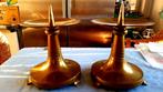 Twee Antieken Art Deco Kerk Kandelaars uit 1900., Antiek en Kunst, Antiek | Kandelaars, Ophalen, Koper of Brons
