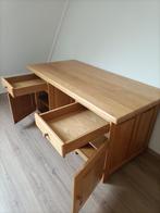Eiken houten bureau, Huis en Inrichting, Ophalen, Gebruikt, Bureau