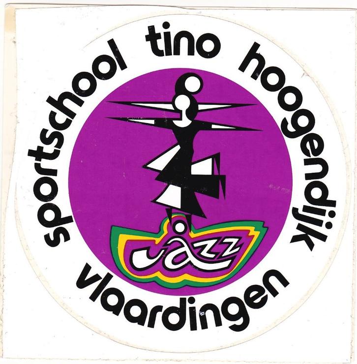 Sticker sport jazz Tino Hoogendijk, Verzamelen, Stickers, Zo goed als nieuw, Sport, Verzenden