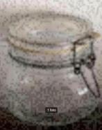 WECK-pot 1/2 liter klem-deksel-sluiting; glazen opbergpot, Ophalen of Verzenden, Zo goed als nieuw