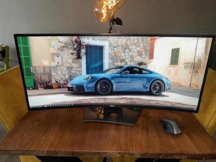 Dell UltraSharp U3419W Grijs, Computers en Software, Monitoren, Gebruikt, 60 Hz of minder, DisplayPort, HDMI, USB-C, Ingebouwde speakers