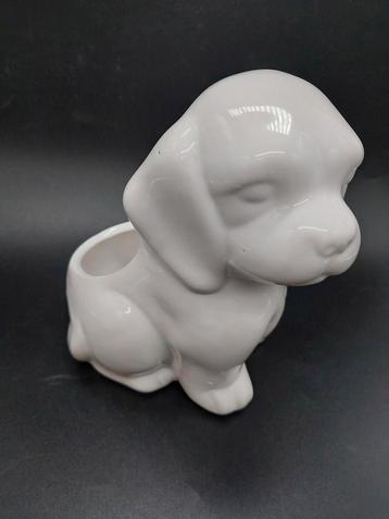 Vintage Keramieken Honden Bloempot beschikbaar voor biedingen