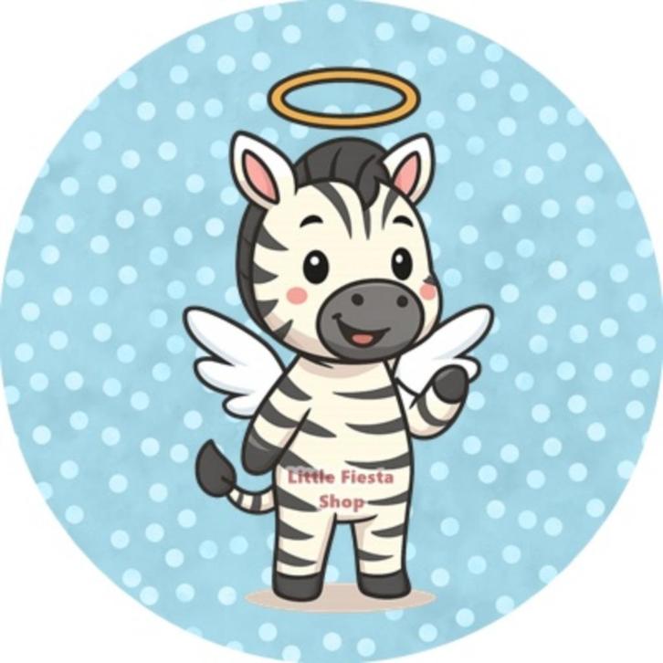 L763 ouwel engel zebra 20x4,7cm eetbare cupcake rondjes top, Hobby en Vrije tijd, Taarten en Cupcakes maken, Nieuw, Versiering