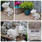Groot zwaar tuinbeeld van Franse bulldog., Tuin en Terras, Tuinbeelden, Ophalen, Zo goed als nieuw, Dierenbeeld