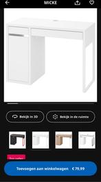 IKEA Micke Bureau - Stijlvol en Functioneel, Huis en Inrichting, Bureaus, Ophalen of Verzenden, Gebruikt, Bureau