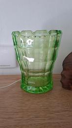 Leerdam Art Deco Uranium vaas, Ophalen of Verzenden