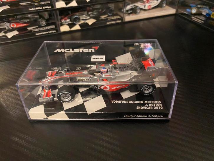 Vodafone McLaren Mercedes J.Button Showcar 2010, Verzamelen, Automerken, Motoren en Formule 1, Zo goed als nieuw, Formule 1, Ophalen of Verzenden