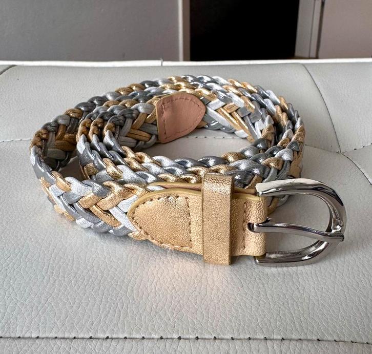 Gekleurde riem van terstal maat 95, Kleding | Dames, Riemen en Ceinturen, Gedragen, Heupriem, 80 tot 90 cm, Minder dan 3 cm, Wit