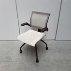 3x AHREND 250 CENTENNIAL bureaustoel witte lederen zitting, Met wielen, Gebruikt, Ophalen of Verzenden