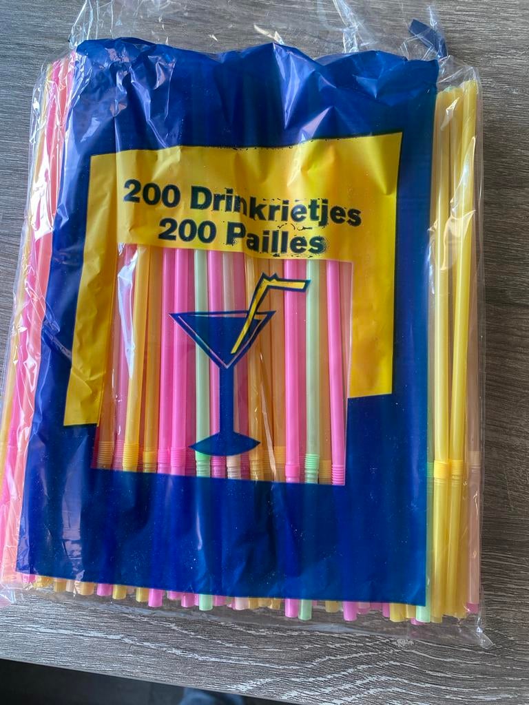 200 Buigzame Rietjes - Nieuw in Verpakking, Ophalen, Nieuw