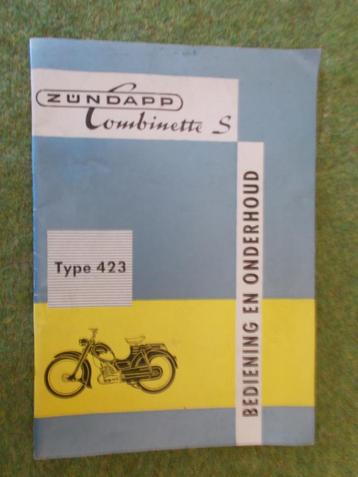 Zundapp Combinette S 423 boekje als nieuw Verzenden kan ook beschikbaar voor biedingen