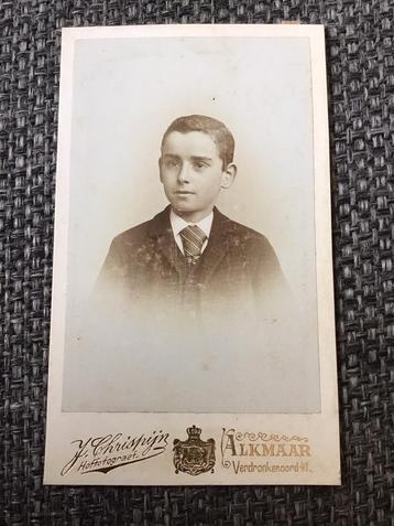 CDV, Jongen, J. Chrispijn, Alkmaar, Carte de Visite beschikbaar voor biedingen