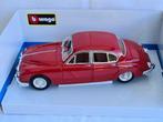 Jaguar Mark II 1959 Rood Bburago 1:18, Hobby en Vrije tijd, Modelauto's | 1:18, Ophalen of Verzenden, Zo goed als nieuw, Auto