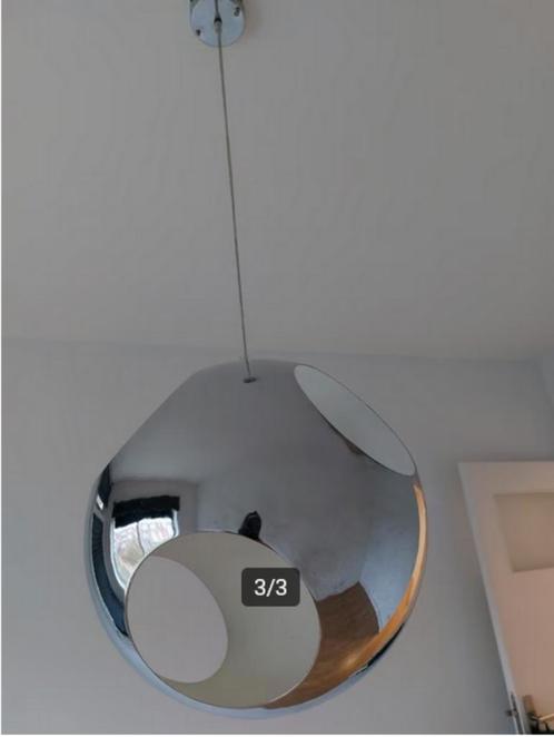 Hanglamp Expo Trading, ETH Fori - Metaal/Chroom/Spiegel, Huis en Inrichting, Lampen | Hanglampen, Gebruikt, 75 cm of meer, Glas