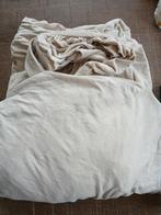 Jersey Hoeslaken taupe, Overige maten, Ophalen of Verzenden, Zo goed als nieuw, Hoeslaken of Sloop