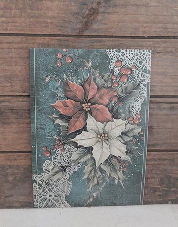 Vintage look kerst-kaart met kerststerren  beschikbaar voor biedingen