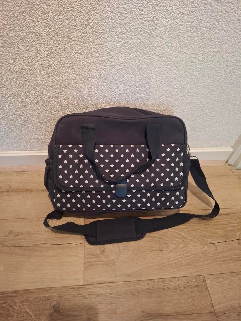 Luiertas donkerblauw met sterren, Kinderen en Baby's, Luiertassen, Ophalen, Zo goed als nieuw