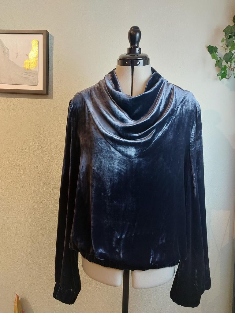 Tara Jarmon Velvet Trui - Donkerblauw - Maat NL42, Kleding | Dames, Blauw, Tara Jarmon, Maat 42/44 (L), Nieuw