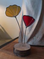 2 bloemen van glas in lood, Antiek en Kunst, Ophalen of Verzenden