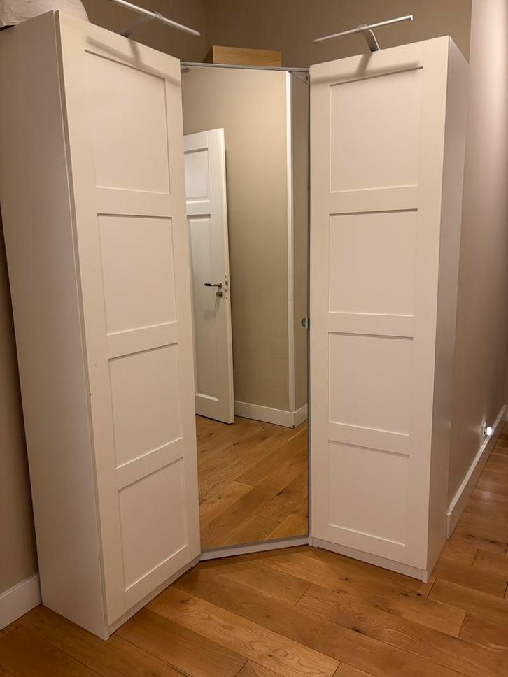 IKEA Pax hoekkast met spiegeldeur, Huis en Inrichting, Kasten | Kledingkasten, Zo goed als nieuw, 200 cm of meer, 100 tot 150 cm
