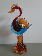 Veelkleurige glazen Zwaan op voet, Ophalen, Nieuw, Dier