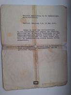 1943 Schrijven inzake vrijstelling Arbeitseinsatz, Verzenden, Nederland