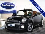 MINI 1.6 Cooper Cabriolet AUTOMAAT Chili LEDER NAVI BT STOEL, 15 km/l, Gebruikt, Zwart, 4 cilinders