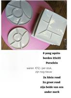 Yong Squito Gourmet Borden (8 stuks) + 4 extra, Ophalen, Nieuw, Bord(en), Overige stijlen