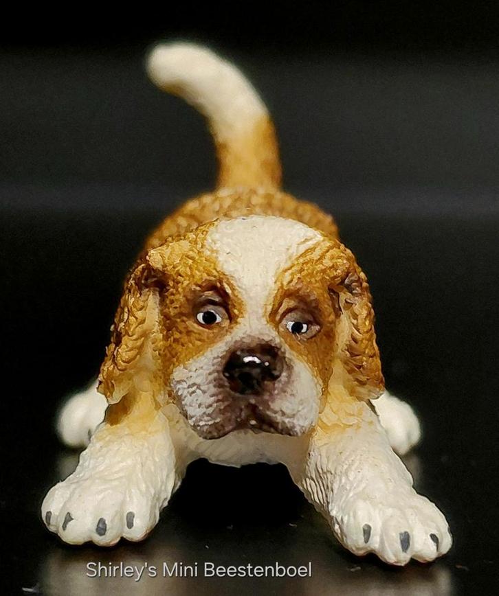 Schleich sint bernard puppy, Verzamelen, Dierenverzamelingen, Zo goed als nieuw, Beeldje of Figuurtje, Hond of Kat, Ophalen of Verzenden