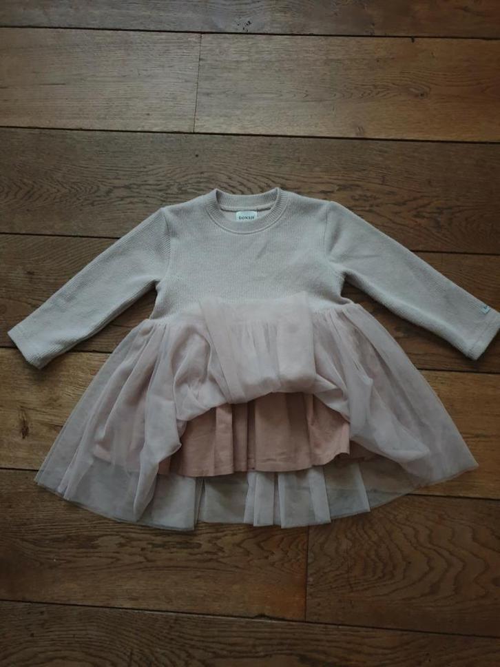 Zo leuk tulle zwier jurk donsje maat 86/92, Kinderen en Baby's, Babykleding | Maat 86, Zo goed als nieuw, Meisje, Jurkje of Rokje