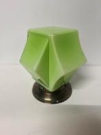 vintage Art Deco plafondlamp groen Skyscraper luxe armatuur, Huis en Inrichting, Ophalen of Verzenden, Zo goed als nieuw, Glas