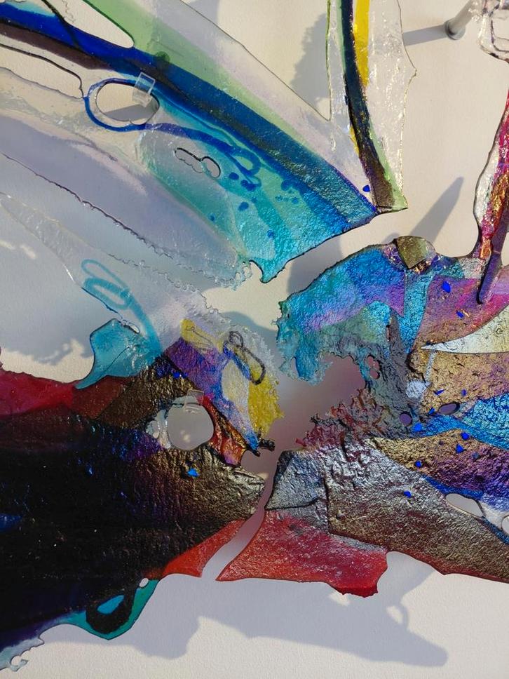 Annemiek Punt - Meesterglazenier 185 bij 60 cm, Antiek en Kunst, Kunst | Schilderijen | Modern, Ophalen