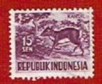 Fauna - Kantjil - Indonesie - 15 sen - gebr, Ophalen of Verzenden, Dier of Natuur, Gestempeld