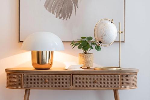 J-Line tafellamp Paddenstoel - ijzer - wit/goud - large, Huis en Inrichting, Lampen | Wandlampen, Nieuw, Ophalen of Verzenden