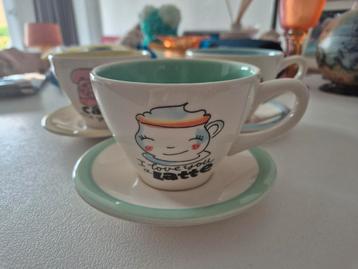 Blond Amsterdam cappuccino kop en schotel Blondelicious beschikbaar voor biedingen