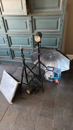 Set flitslampen met statief en toebehoren, Audio, Tv en Foto, Ophalen of Verzenden, Zo goed als nieuw
