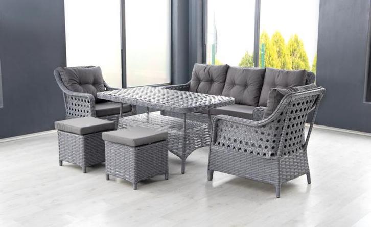 Tuin Loungeset Malivan 7-persoons MAGAZIJN LEEGVERKOOP, Tuin en Terras, Tuinmeubel-accessoires, Nieuw, Ophalen