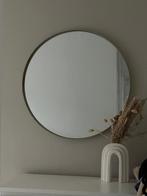 Gouden ronde spiegel, Huis en Inrichting, Ophalen, Zo goed als nieuw, Rond, Minder dan 100 cm