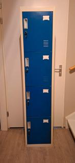 Blauwe Lockerkast met 4 Deuren, Huis en Inrichting, Kasten | Lockerkasten, Ophalen, Gebruikt, Industrieel