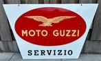 Topstaat origineel emaille bord reclamebord Moto Guzzi motor, Ophalen of Verzenden, Zo goed als nieuw, Reclamebord