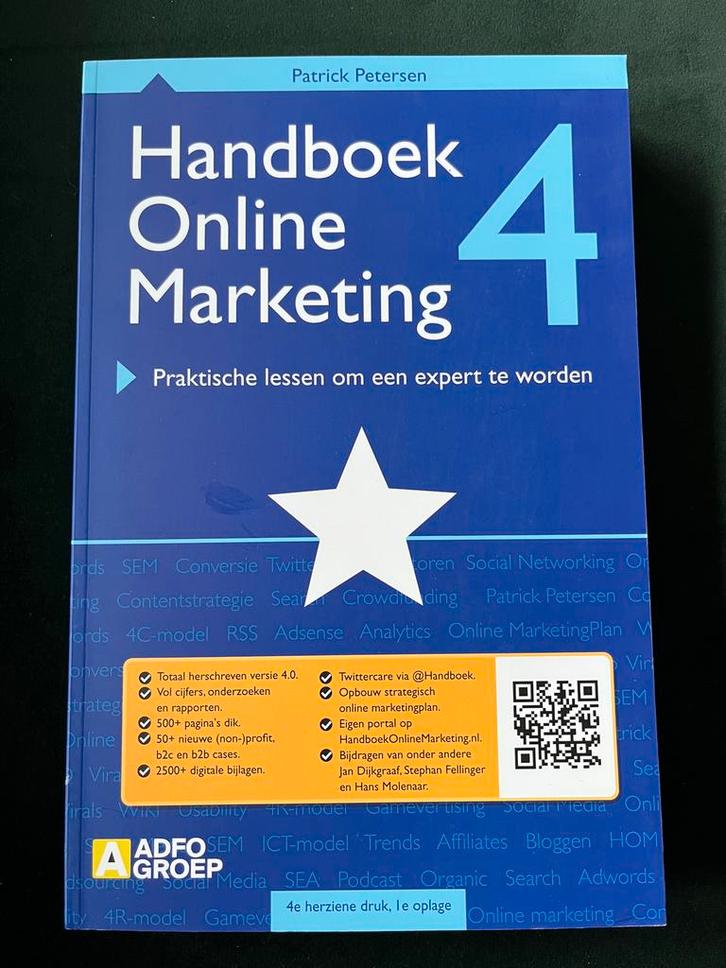 Handboek Online Marketing 4.0 - Patrick Petersen, Boeken, Economie, Management en Marketing, Nieuw, Economie en Marketing, Ophalen of Verzenden