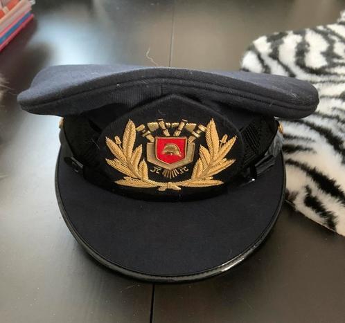 Oude brandweer pet, Kleding | Heren, Hoeden en Petten, Gedragen, Pet, 57 cm (M, 7⅛ inch) of minder, Ophalen of Verzenden