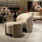 Fauteuil Fenna + Poef Richmond Interiors, Ophalen, Minder dan 75 cm, Nieuw, 50 tot 75 cm