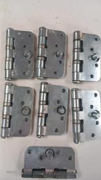 7 zware AXA scharnieren 3mm SKG**, Ophalen of Verzenden, Gebruikt, IJzer, Scharnier