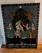 Indiase Zijde Schildering - Krishna en Gopi's, Ophalen