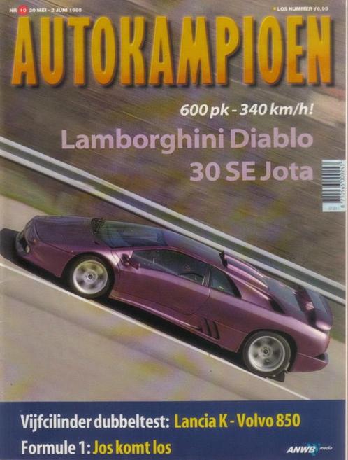Autokampioen 10 1995 : Lancia Kappa 2.0 LE - Volvo 850 2.0i, Boeken, Auto's | Folders en Tijdschriften, Gelezen, Algemeen, Ophalen of Verzenden