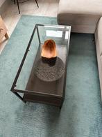 Moderne salontafel - Zwart kunststof & glas, Ophalen, Gebruikt, 50 tot 100 cm, Modern