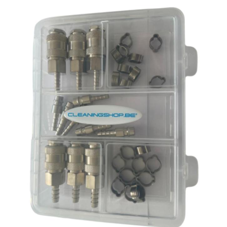 Rectus T-21 koppeling set - slangklemmen incl doos softwash, Tuin en Terras, Hogedrukreinigers, Nieuw, Elektrisch, Ophalen of Verzenden