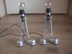 2 tarogo vintage design tafellampen schoenen benen, Vintage design, Ophalen of Verzenden, Zo goed als nieuw, Metaal