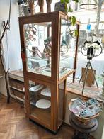 Prachtige bijzondere winkel vitrine 1.70x60x70, Huis en Inrichting, Kasten | Vitrinekasten, Ophalen, Gebruikt, Eikenhout, 50 tot 100 cm